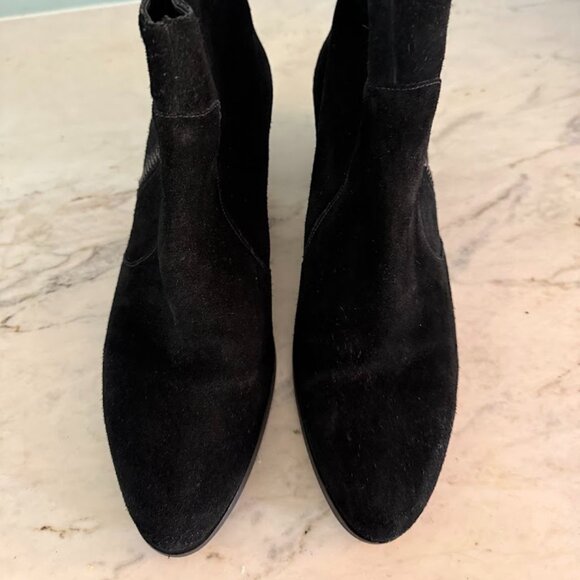 Via Spiga Black Suede Boots Ankle Boots, Size 10 M - Picture 4 of 5